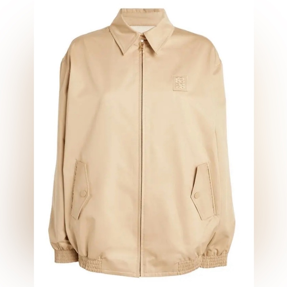 Sandro Paris Light Tan Zip-Up Jacket